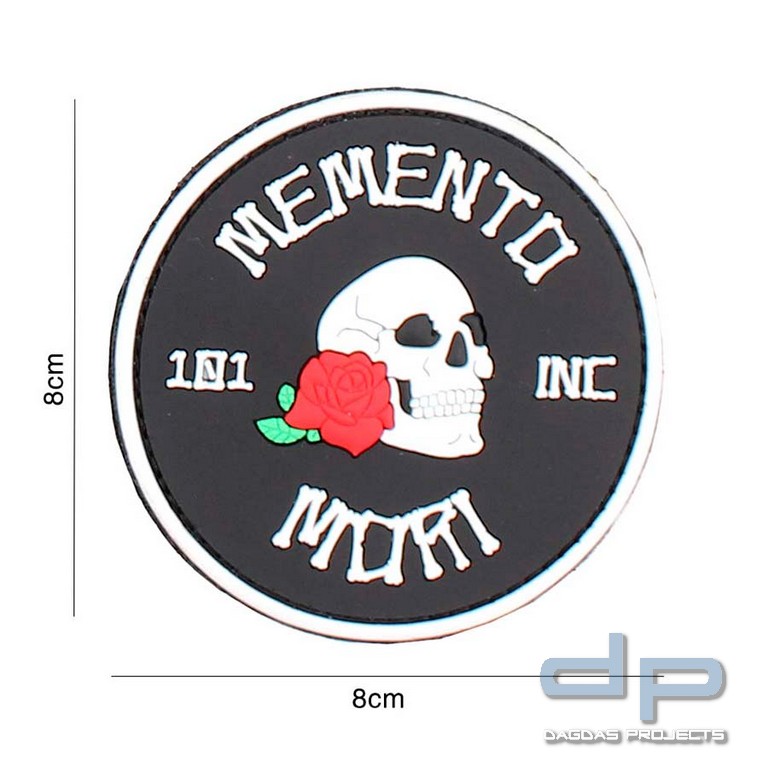 Emblem 3D PVC Memento Mori 101 INC schwarz