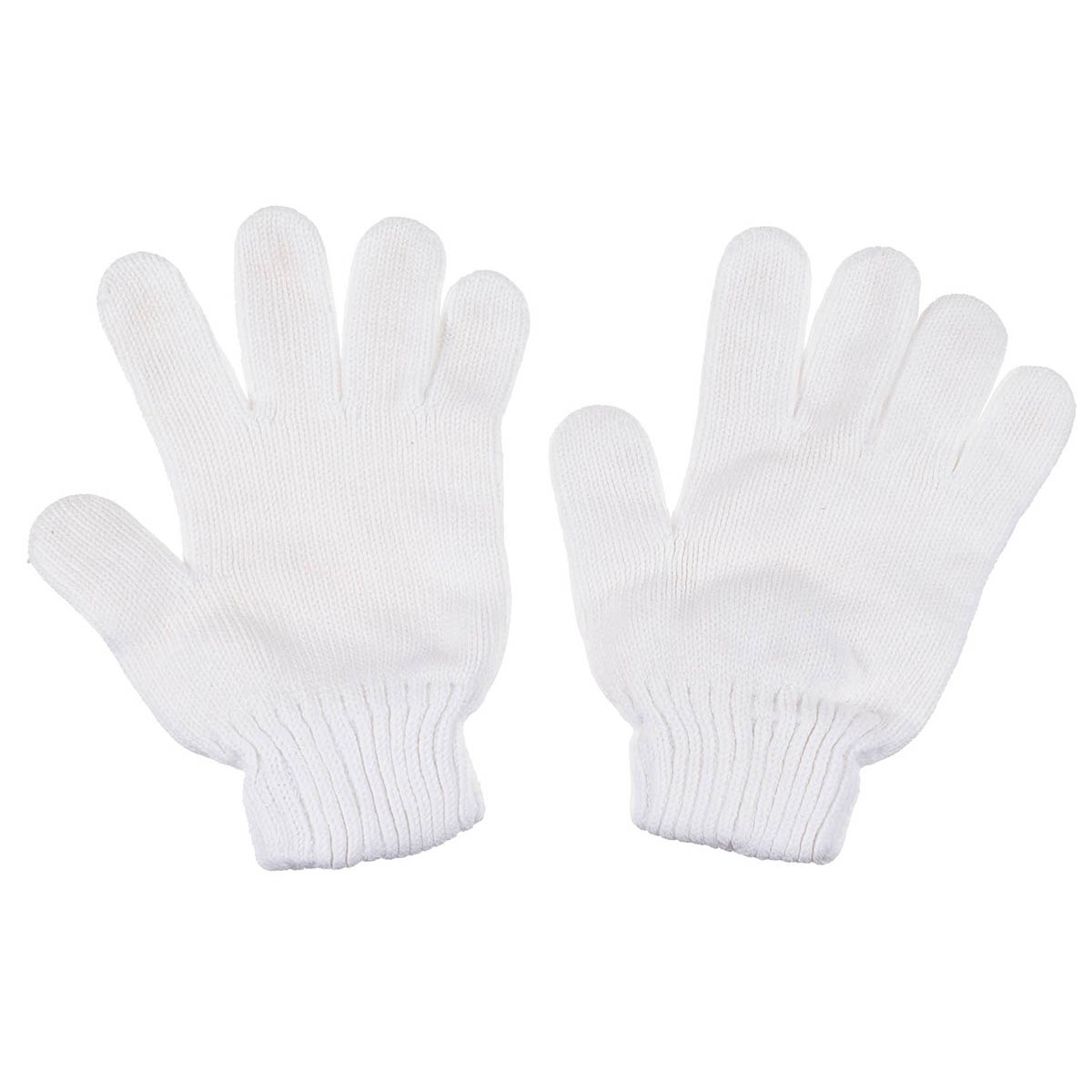 Brittische Fingerhandschuhe, weiß, Strick, gebraucht VPE 10