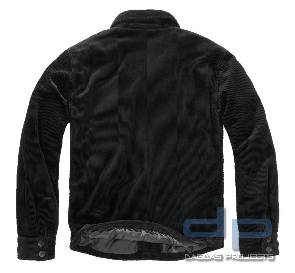 Corduroy Jacket Brandit in Schwarz