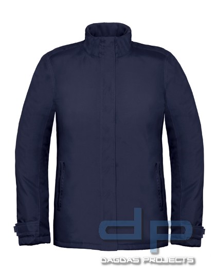 Women´s Jacket Real+ in Navy Größe: XL mit Wunschaufdruck auf Brust und Rücken