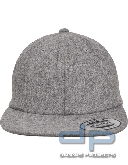 Melton Cap in Grau und Schwarz