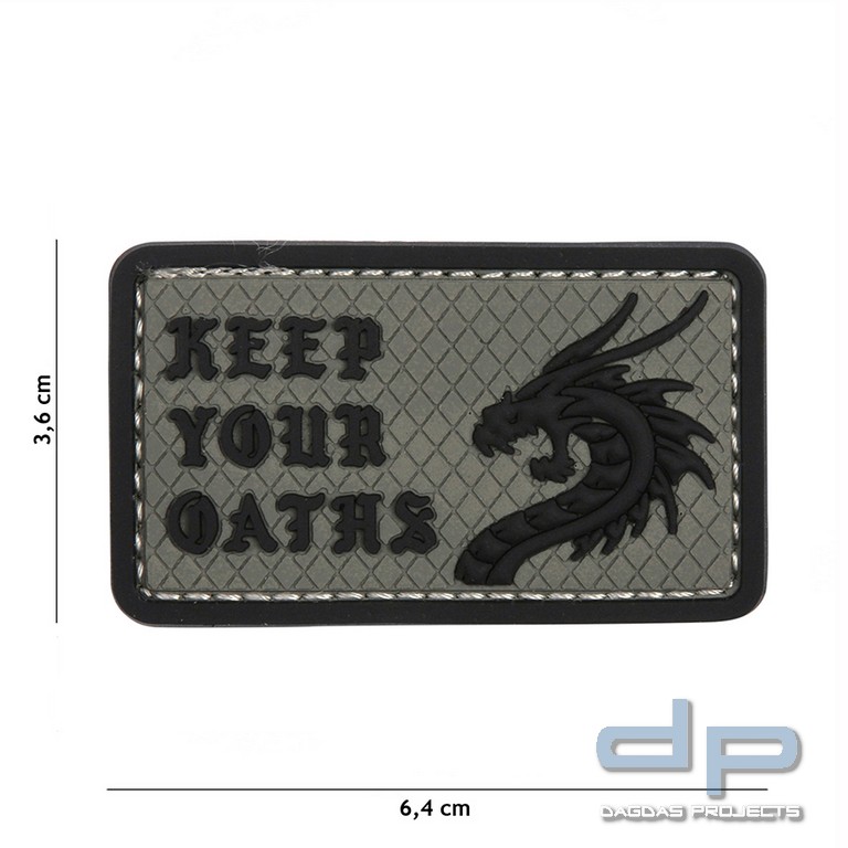 Emblem 3D PVC Keep Your Oaths grau