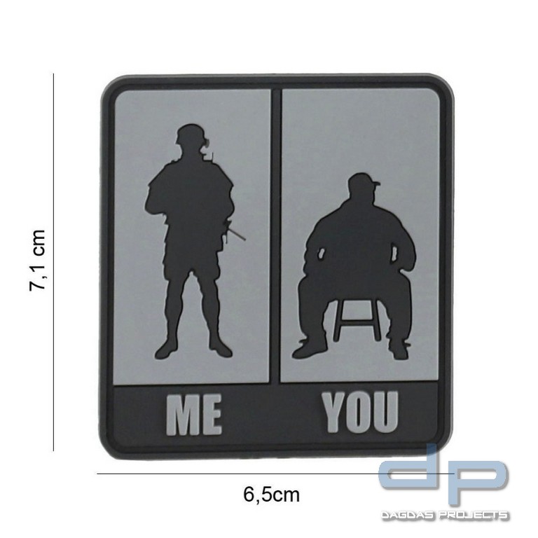 Emblem 3D PVC Me & You grey #8087