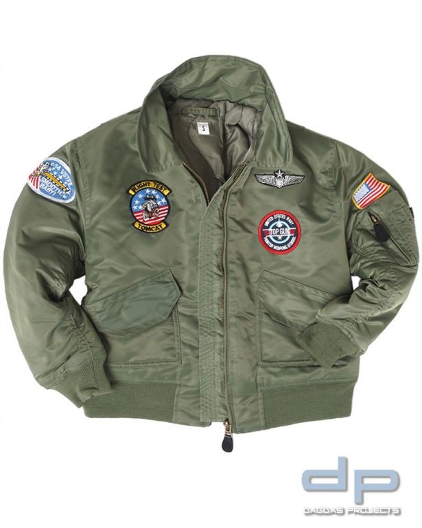 FLIEGERJACKE CWU KIDS M.ABZ. OLIV