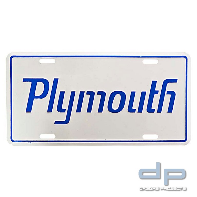 Nummernschild Plymouth