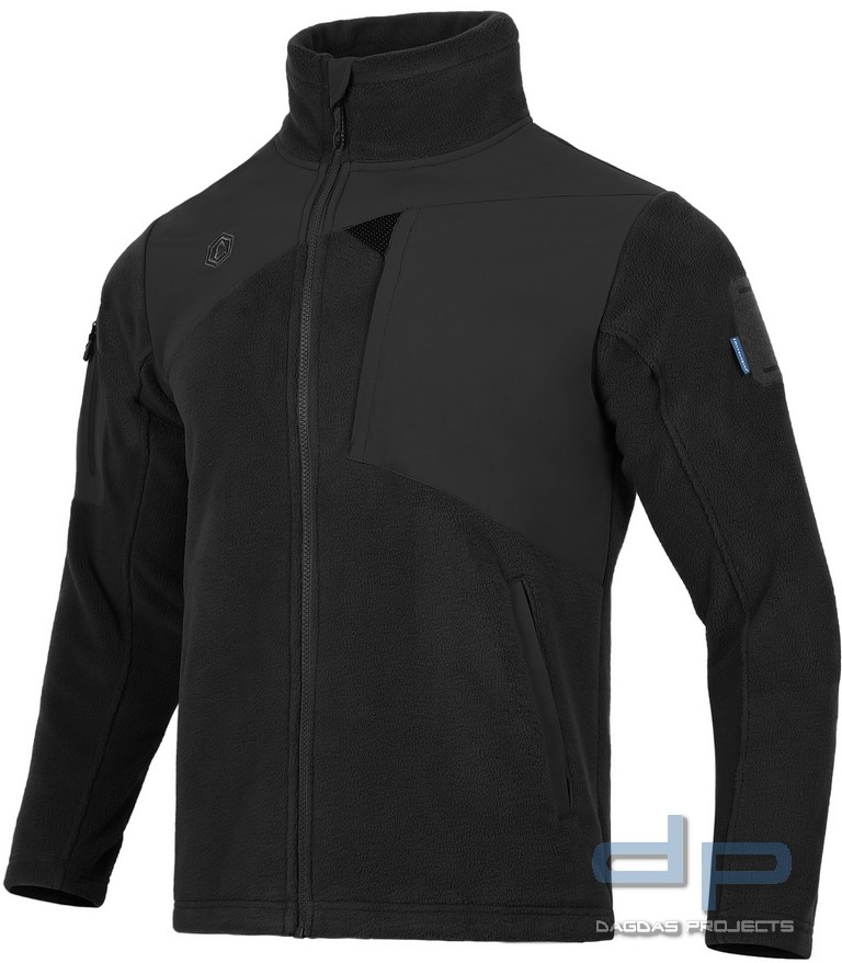 Emerson Gear Blue Label Glaucidium Fleece Jacket (warme Jacke) in Schwarz und Ranger Green