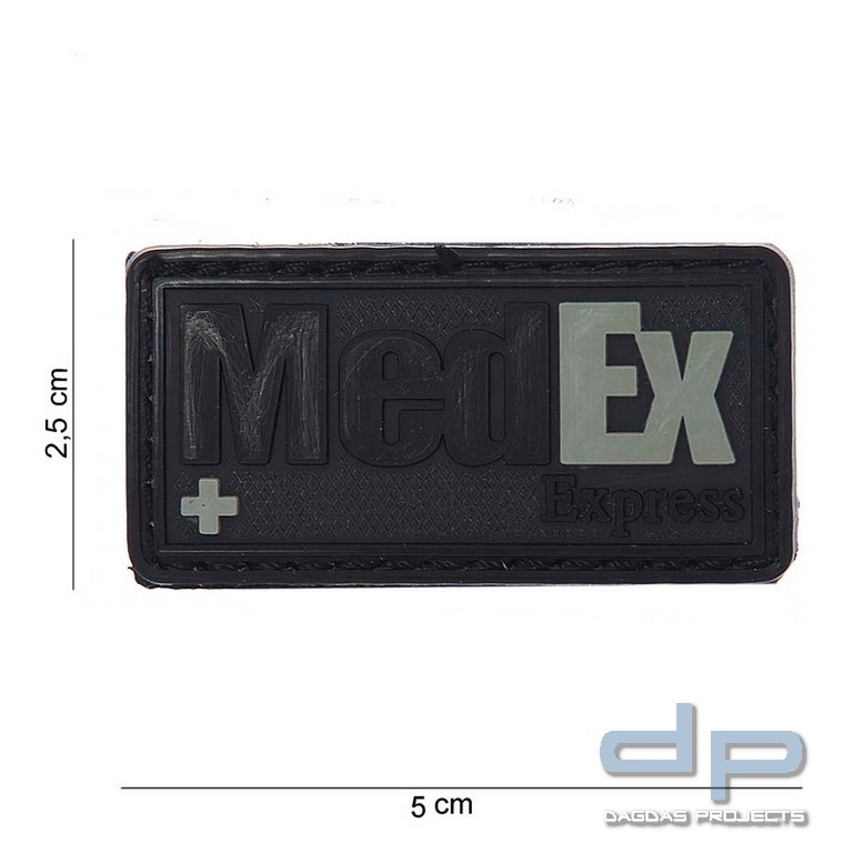 Emblem 3D PVC MedEx Express Schwarz