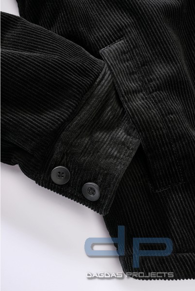 Corduroy Jacket Brandit in Schwarz