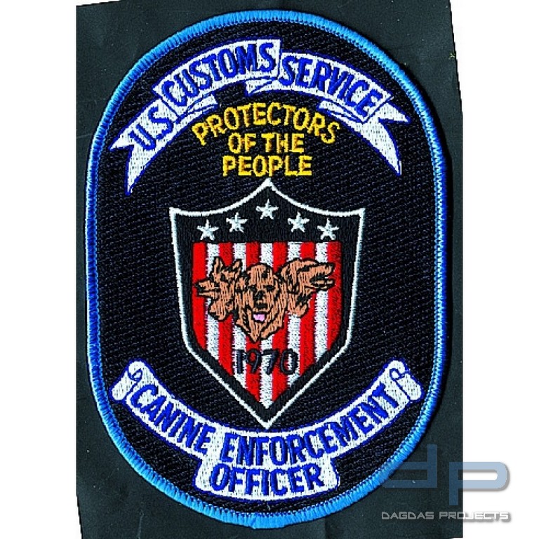 Stoffaufnäher - U.S. Customs Service - Canine Enforcement Officer