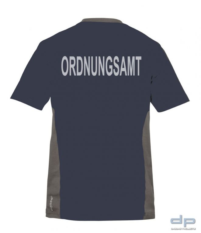 Behörden T-Shirt mit reflektierend silberner Aufschrift ORDNUNSAMT Größe: S