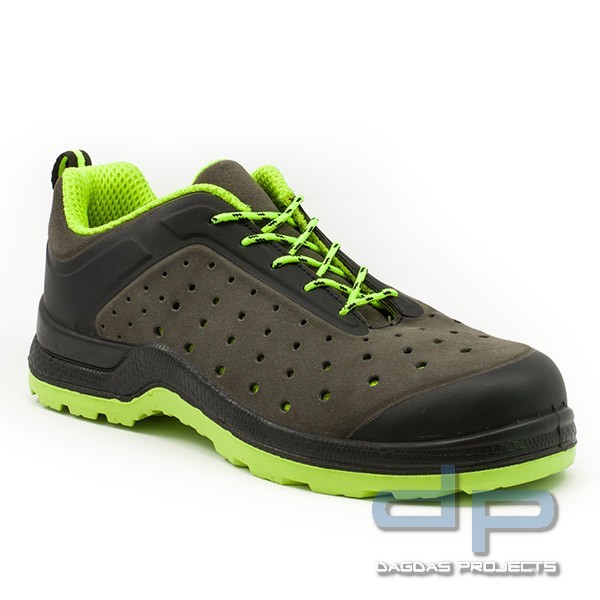 S1P SICHERHEITSHALBSCHUH in Schwarz-Neongrün