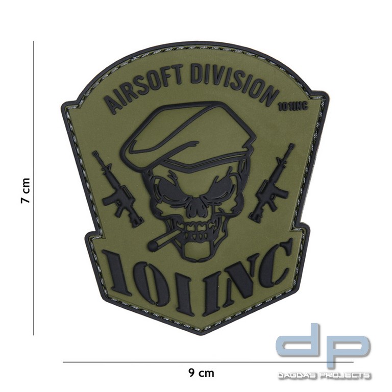 Emblem 3D PVC Airsoft Division 101 INC grün