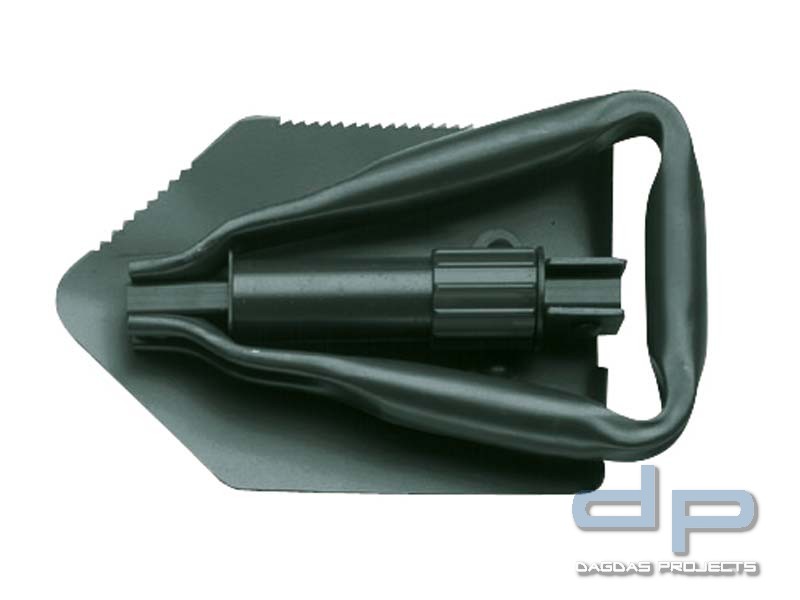 Herbertz Faltspaten, schwarz lackiert, mit Tasche