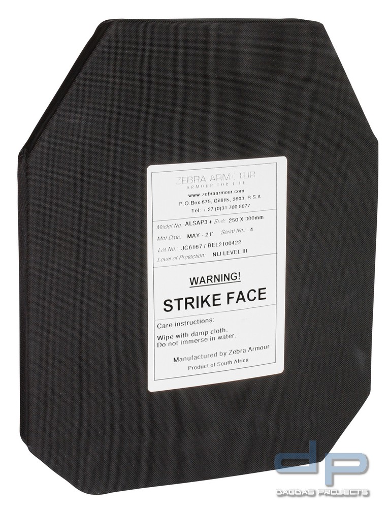 ZEBRA ARMOUR LIGHT LEVEL III+ STAND ALONE SINGLE CURVED