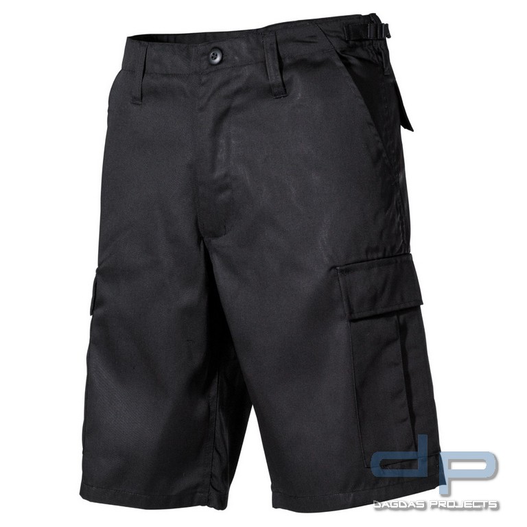 US Bermuda, BDU, schwarz, mit Seitentaschen