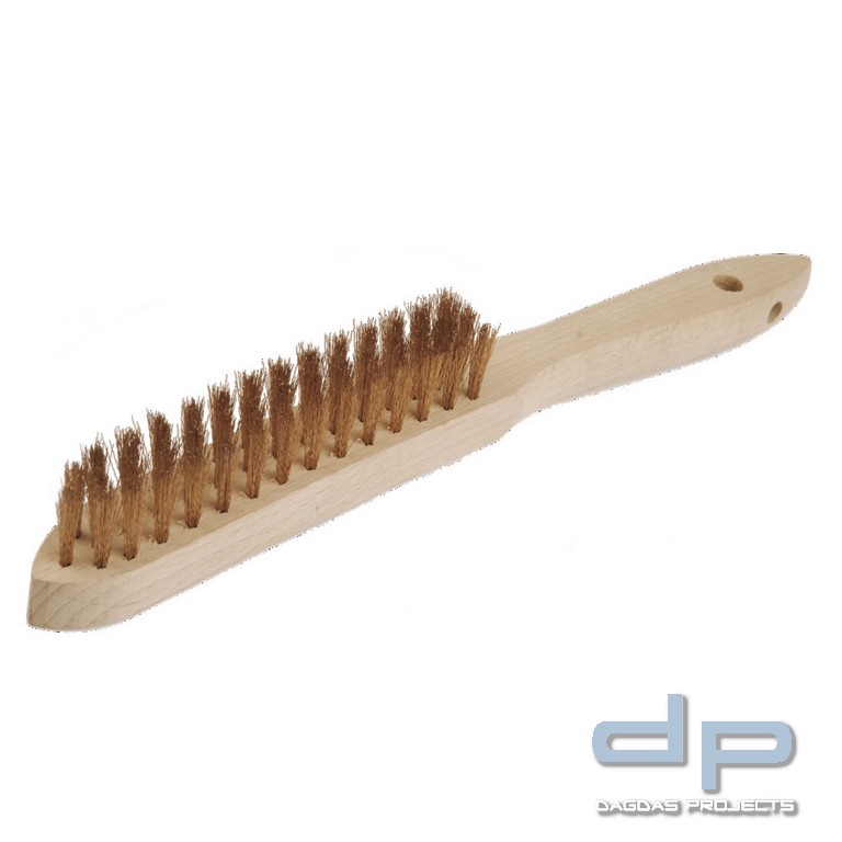 Handbürste funkenfrei, Zinnbronzedraht gewellt, 290 mm, Reihenzahl 4
