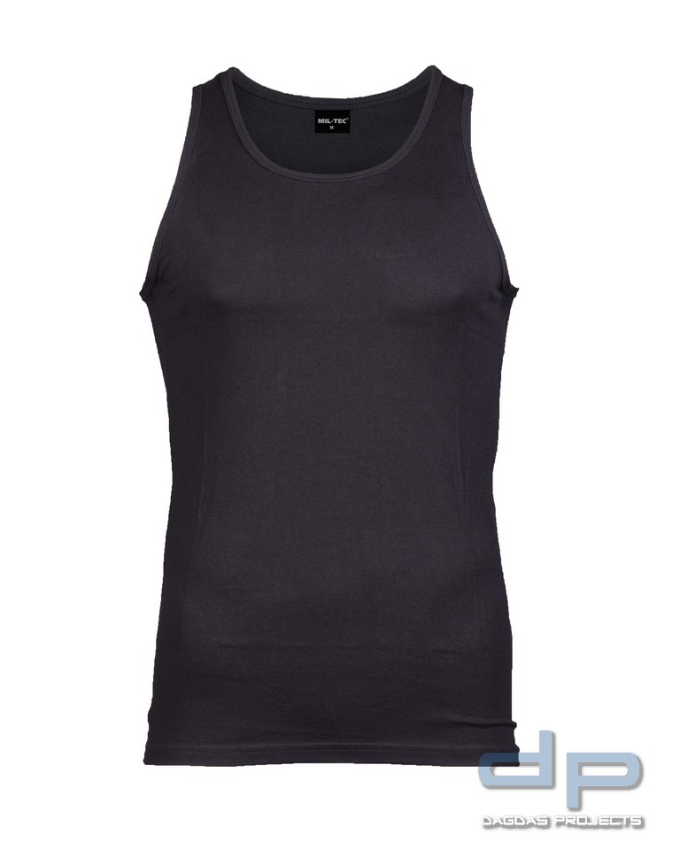 TANK TOP COTTON SCHWARZ VPE 2 je Gr.