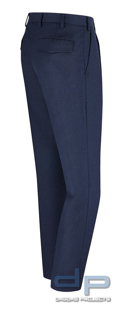 Feuerwehr Diensthose Hose blau 55%/45% Polyester/Schurwolle Kammgarn-Serge