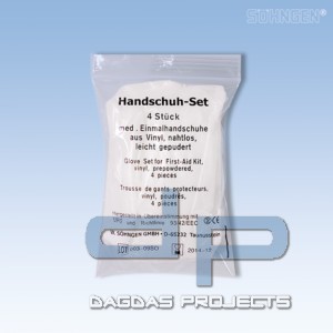 Handschuh-Set mit 4 Stück Vinyl groß