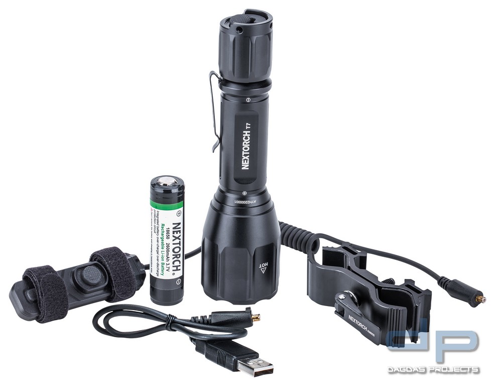NEXTORCH T7 V2.0 TASCHENLAMPE JAGD SET 1300 LUMEN