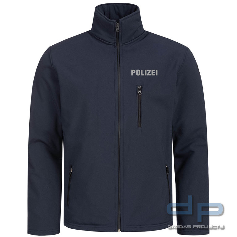 Schnittschutz-Funktionsjacke Oldenburg Navy-Blue mit Wunschaufdruck in reflex silber