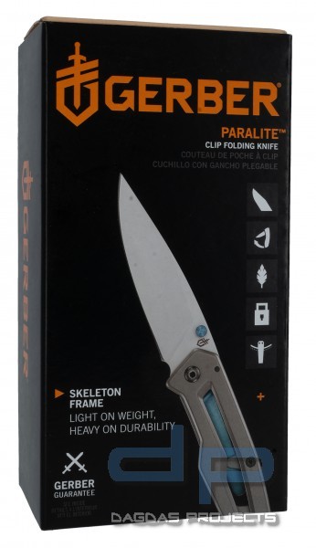 GERBER PARALITE (TASCHENMESSER MIT SKELETTRAHMEN) IN GESCHENKBOX IN ANTHRAZIT