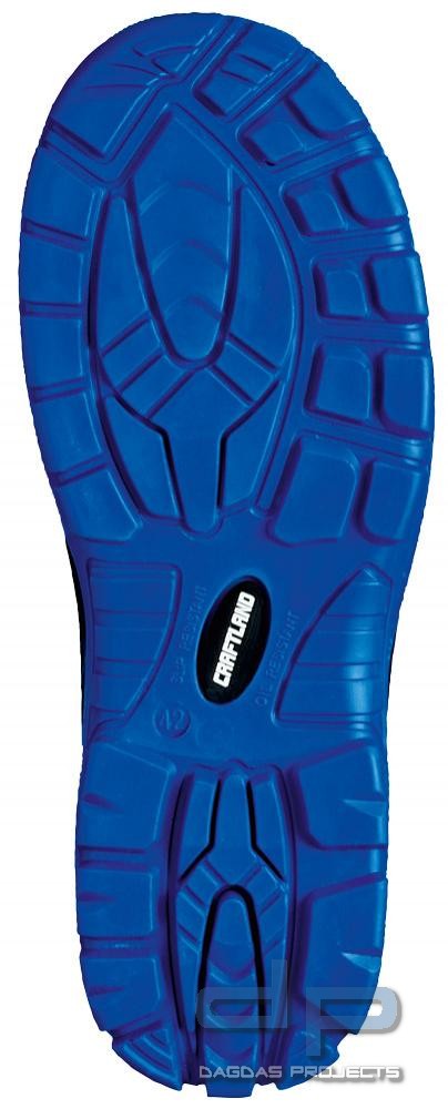 S1P Sicherheitshalbschuh in Schwarz mit blauen Applikationen
