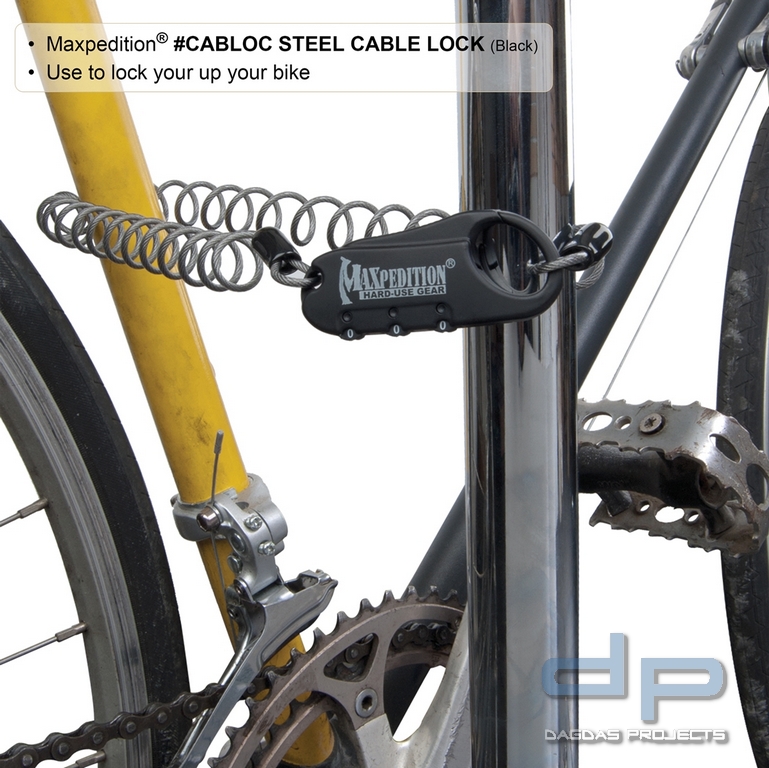 Maxpedition Steel Cable Lock in schwarz