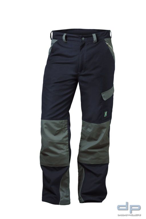 Canvas-Bundhose in Marine/Grau