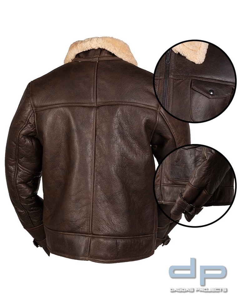 US NAVY BOMBERJACKE A4 LAMMFELL