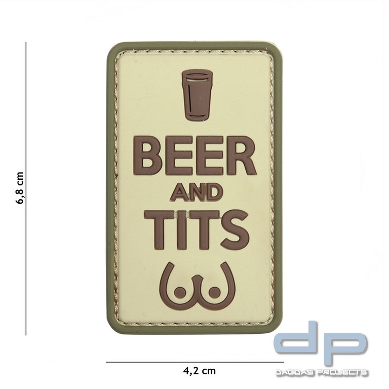 Emblem 3D PVC Beer and Tits coyote