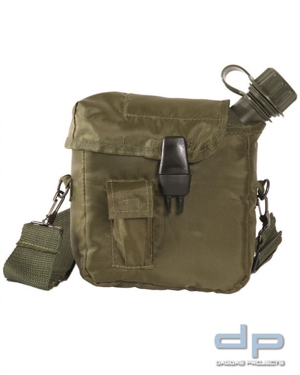 US Feldflasche 2QT mit Hülle und Gurt oliv 6 Stück