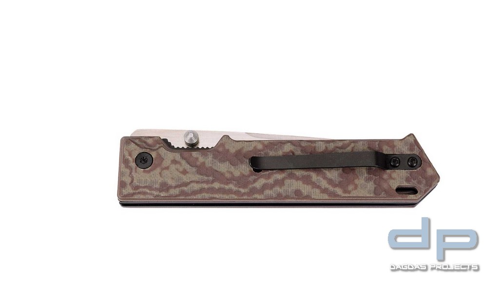 hochwertiges Einhandmesser mit gebürsteter Tanto Klinge