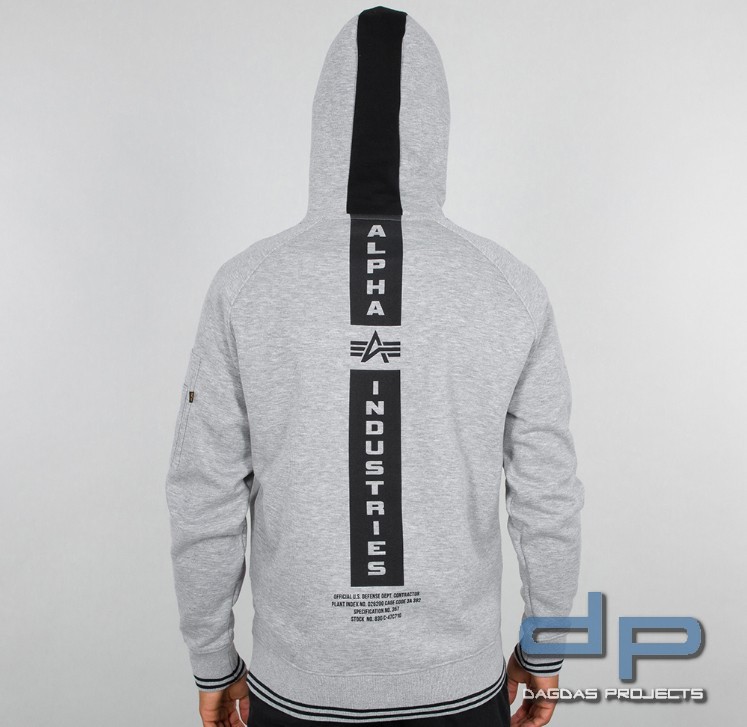 Alpha Industries Defense Hoody in Grey Heather