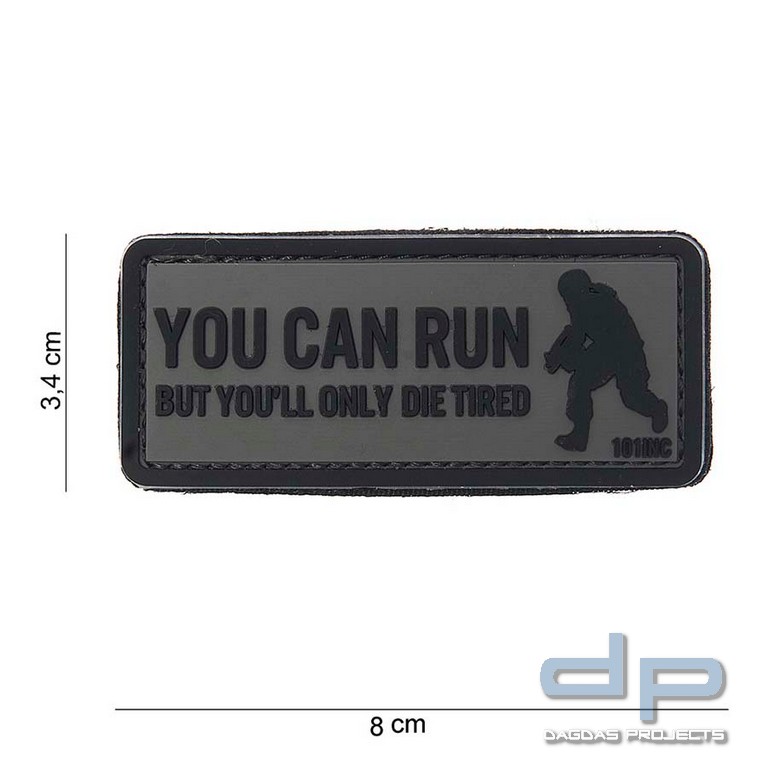 Emblem 3D PVC You can Run Grau
