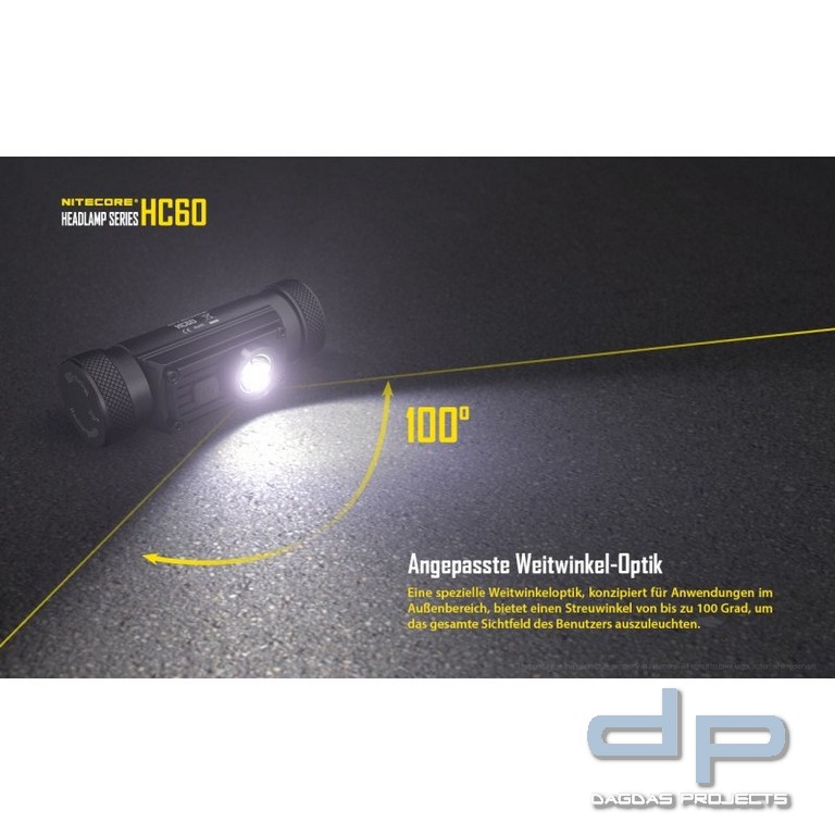 NiteCore® Kopflampe HC60 inkl. Akku