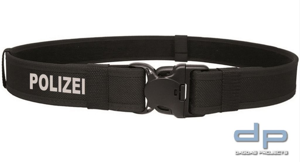 Behörden Cordura Gürtel ohne Untergürtel mit Wunschaufdruck in reflex silber