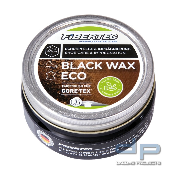 Fibertec Shoe Wax Eco Schwarz 100 ml