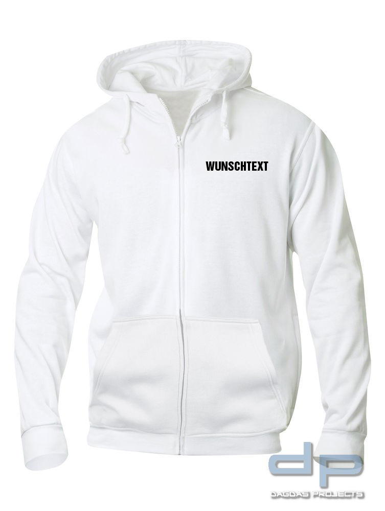 Basic Hoody Full zip Herren mit Wunschaufdruck Farbe Navy Größe M