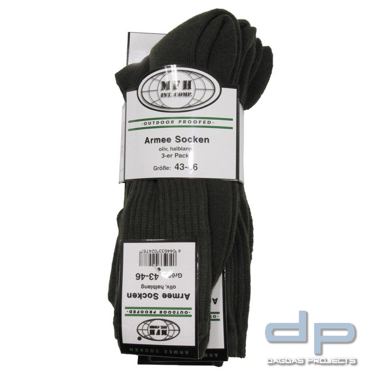 Army Socken Oliv 3-er Pack