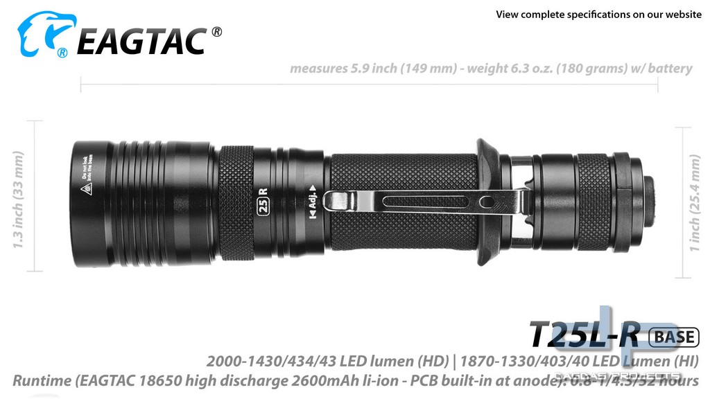 EAGTAC T25L-R MKII, base verschiedene Ausführungen