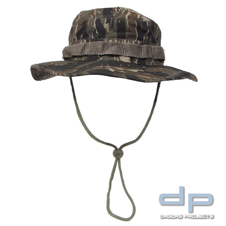 US GI Buschhut, Kinnband,tiger stripe, GI Boonie, Rip Stop