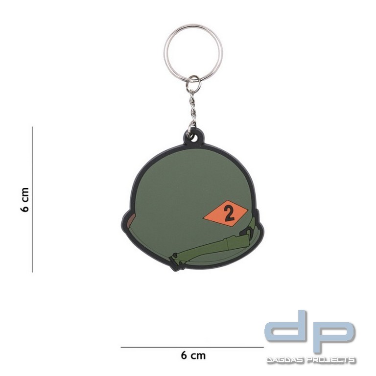 Schlüsselanhänger 3D PVC 2nd Ranger Helmet WWII #115