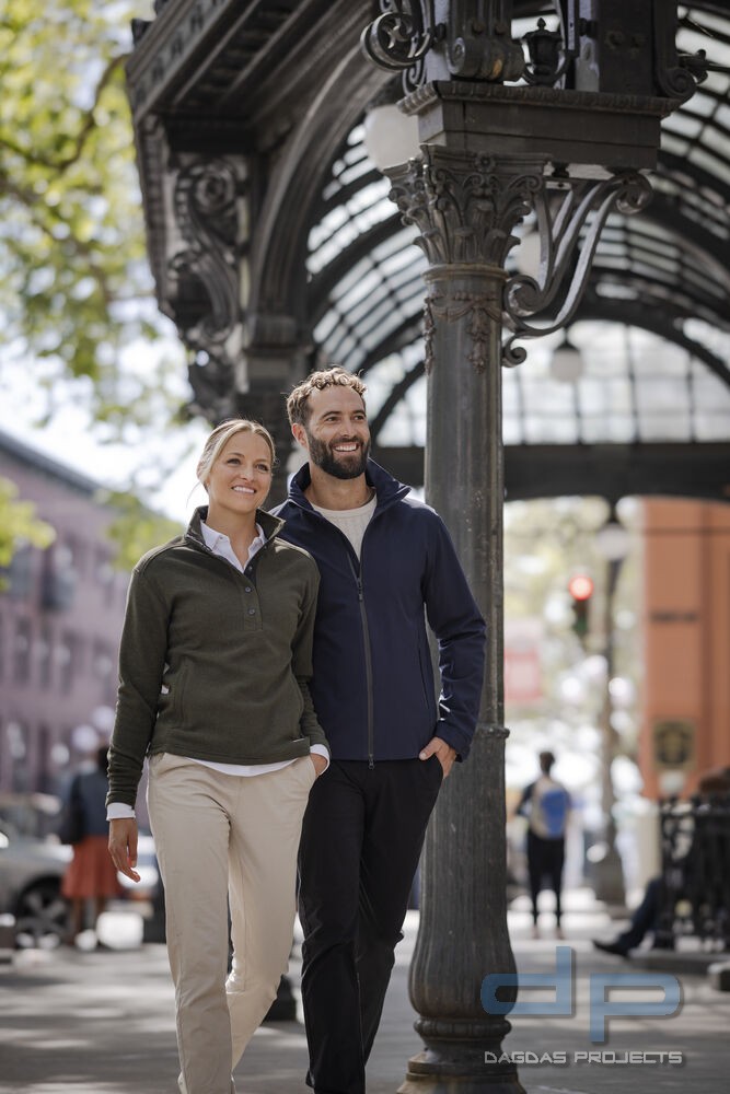 Behörden Wedderburn Short Jacket Men in Schwarz und Dark Navy mit Wunschaufdruck auf Brust und Rücke