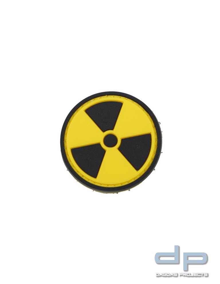 Klettabzeichen Radioactive - gummiert, rund, 50 mm
