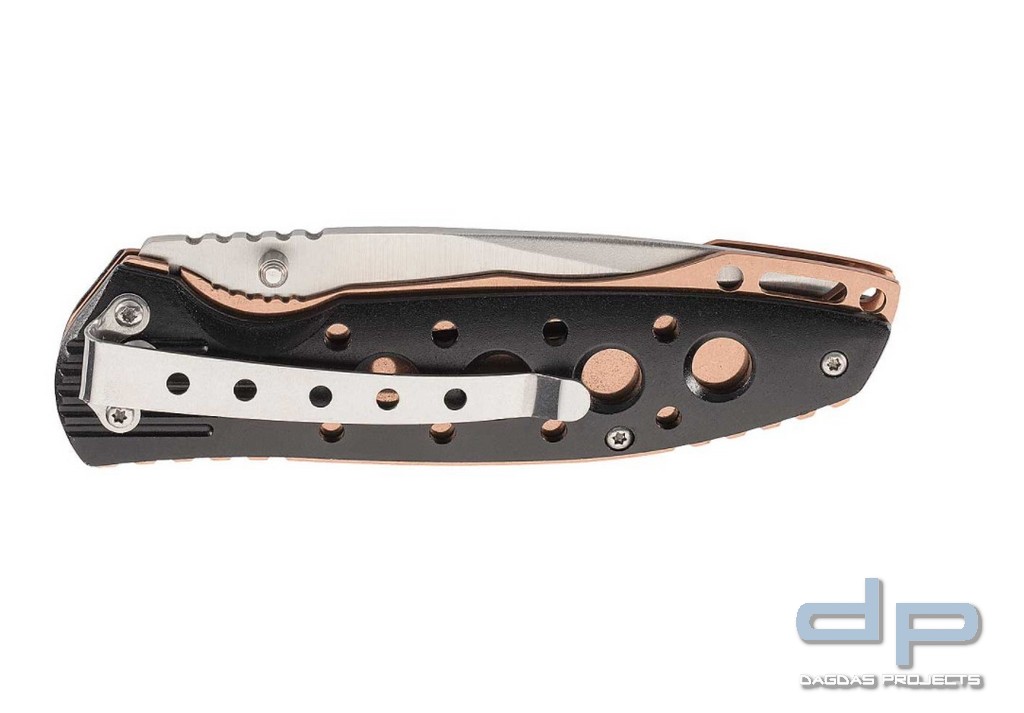 Einhandmesser mit Edelstahlplatinen in Bronze