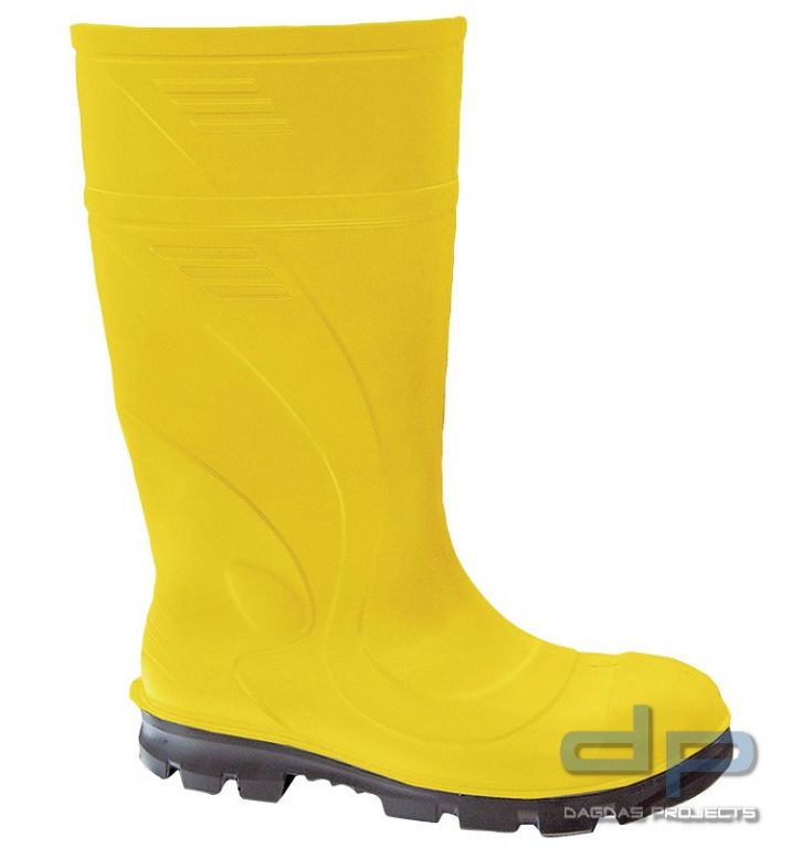 PU-Stiefel in Gelb/Schwarz