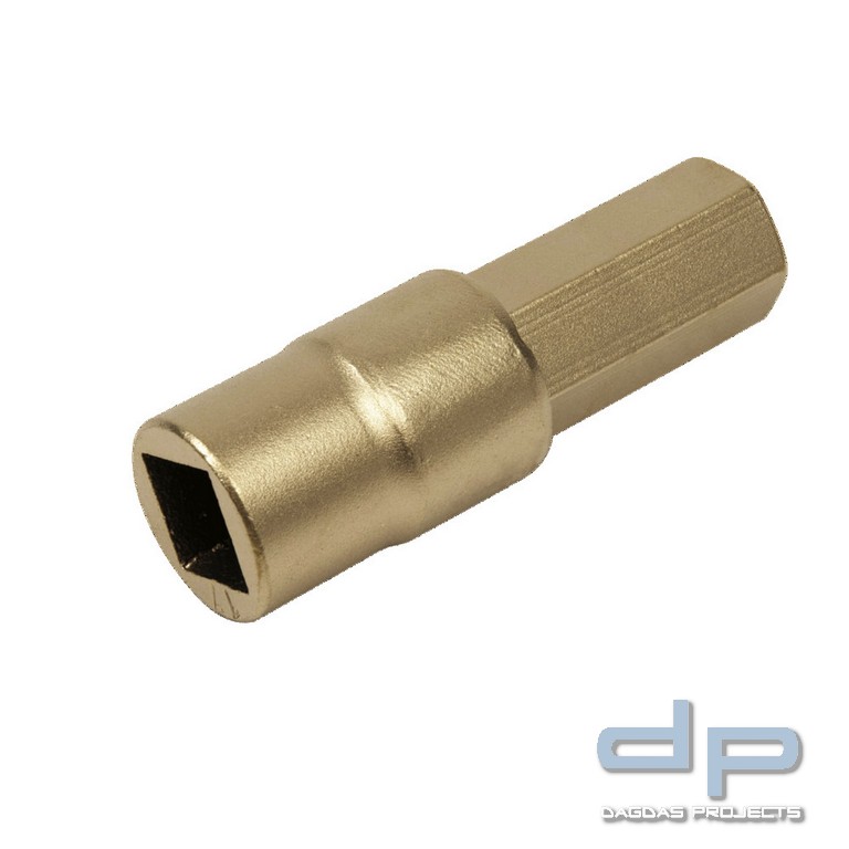 Schraubendrehereinsatz funkenfrei, Innensechskant, 1/2″, 6 mm