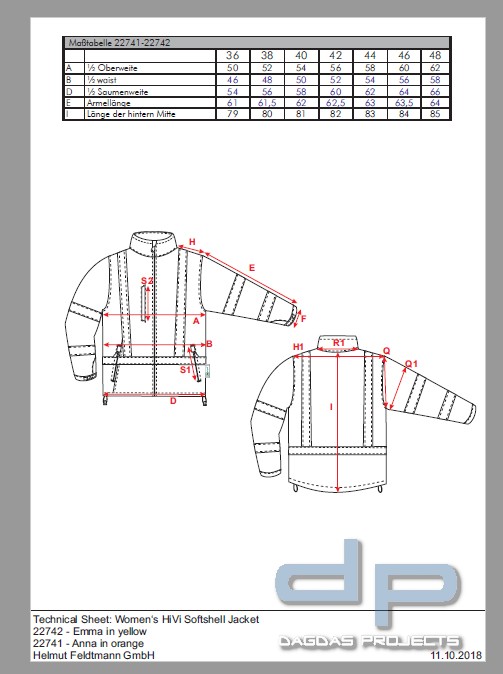 DAMEN WARNSCHUTZ-SOFTSHELLJACKE GELB mit Wunschtext auf Brust und Rücken in Reflex Silber