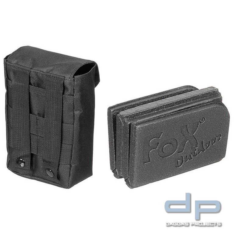 Thermositzkissen, faltbar, mit Molle-Tasche, schwarz